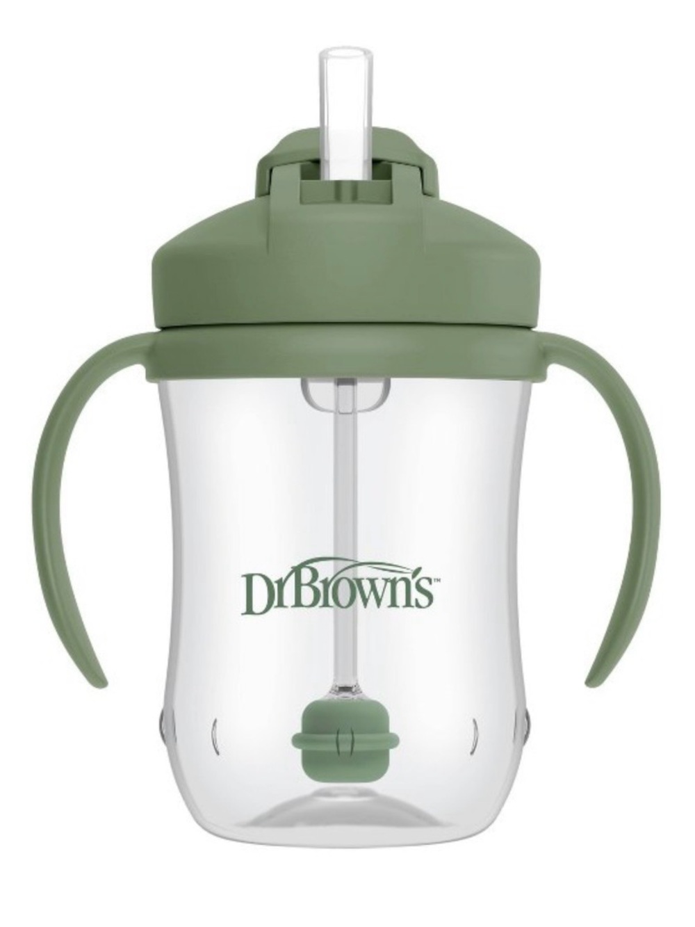 Dr. Brown's Milestones 9oz Baby's First Straw Cup Sippy Cup BPA Free Sage Green